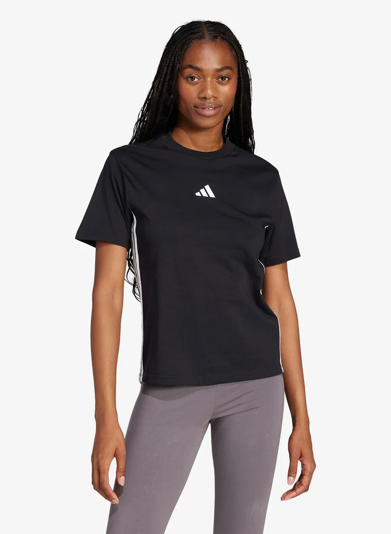 Adidas Essential 3 Stripe T-Shirt