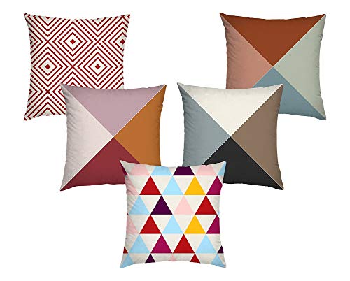 AEROHAVEN™ Decorative Throw Pillow/Cushion Covers (24 x 24 inch, Multicolour) - Set of 5 - Image 2
