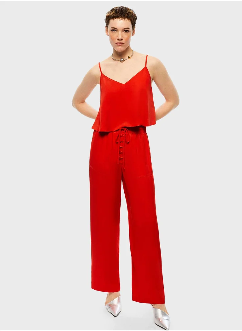 نوكتورن Tie Detail Wide Leg Pants