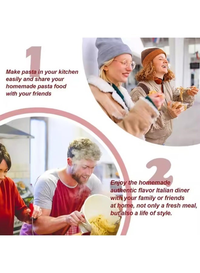 إم مياويان صانعة المعكرونة الكهربائية المحمولة، صانعة النقانق محلية الصنع، صانعة المعكرونة اللاسلكية 5 في 1 مع قوالب وقاطع المعكرونة، مصنوعة من الفولاذ المقاوم للصدأ 304 الآمن غذائيًا وسهل التنظيف. - Image 4