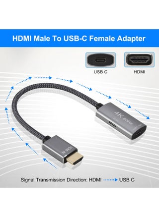 HDMI Male to USB-C Female Cable Adapter with USB C Power Cable,Uni-Directional HDMI (source) to Type C 3.1 (display) Converter,4K 60Hz Thunderbolt 3 Adapter for MacBook Pro,Microsoft Surface,Xreal Air - pzsku/Z73F95A87368D1C0B2F35Z/45/1748956867/0800ea52-8404-48b7-9cfc-98e625c10c38