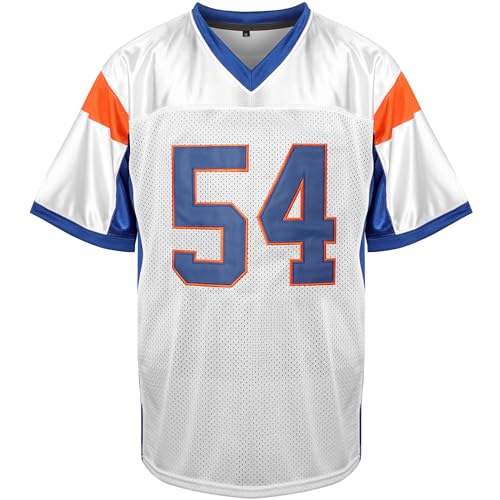 JKNAKN Blue Mountain State 54 Thad Castle Football Jersey Blue White (XXX-Large, White) - Image 1