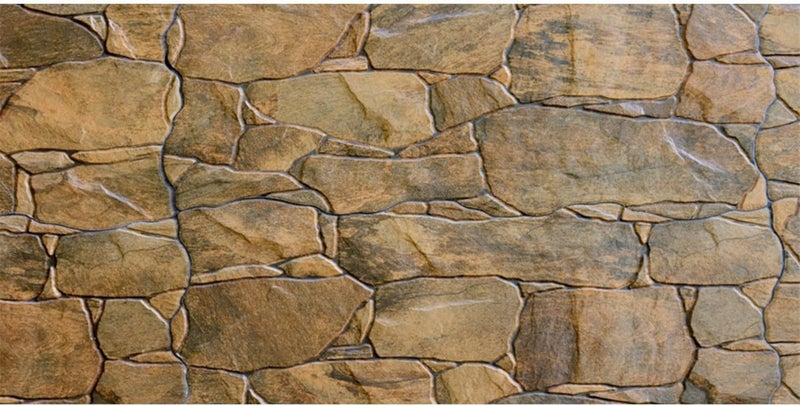 AWERT Stone Aquarium Background Rocky Fish Tank Background Rock Terrarium Background 36x18 inches Vinyl - Image 1