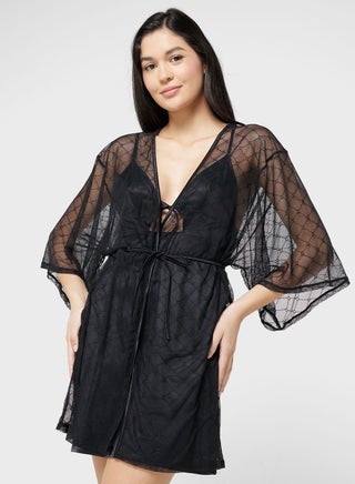 Lace Detail Robe