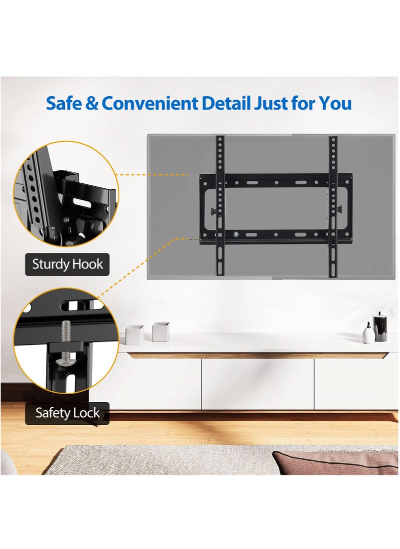 FlashHawk Tilt TV Stand for 26-65'' Screen,TV Wall Mount for Living Room, Lounge, Lobby, Restaurants,Load Capacity 110lbs,Max Vesa 400 x 400mm  - Image 4