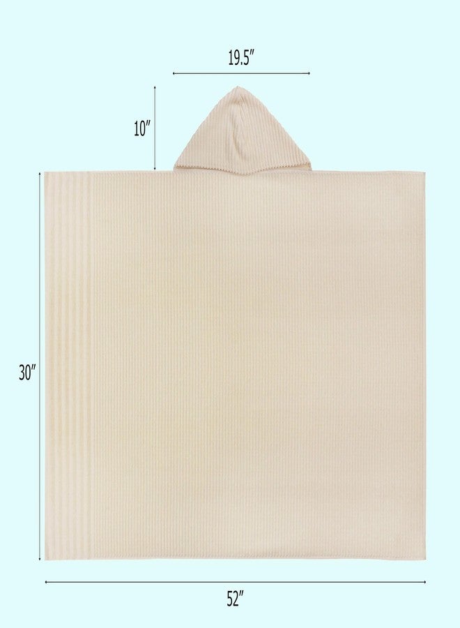 ORIGINAL KIDS Hooded Bath Towel Wrap - 100% Super Zero Twist Cotton - Large Oversized Hooded Kids Towel - Toddler Shower Pool Beach - Super Soft Absorbent Quick Dry - 30 x 52 inches - Banana Milkshake - Image 3