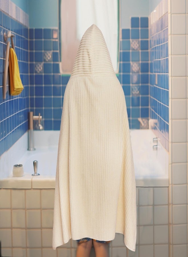 ORIGINAL KIDS Hooded Bath Towel Wrap - 100% Super Zero Twist Cotton - Large Oversized Hooded Kids Towel - Toddler Shower Pool Beach - Super Soft Absorbent Quick Dry - 30 x 52 inches - Banana Milkshake - Image 4