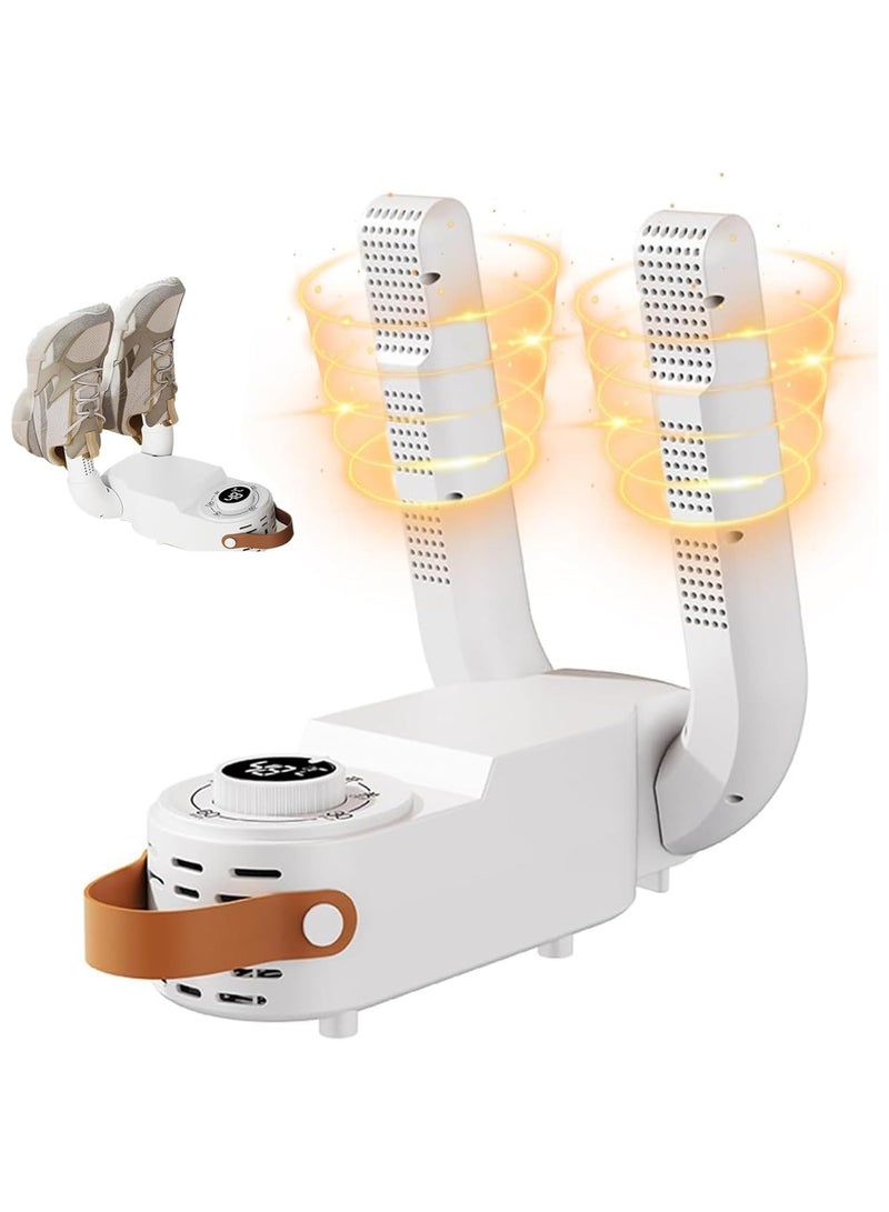 Hamzone Electric Shoe Dryer and Deodorizer, Foldable & Retractable Shoe Warmer with Hot Air Circulation, Adjustable Rack for Boots, Sneakers, Gloves – Fast Drying & Odor Control - Image 1