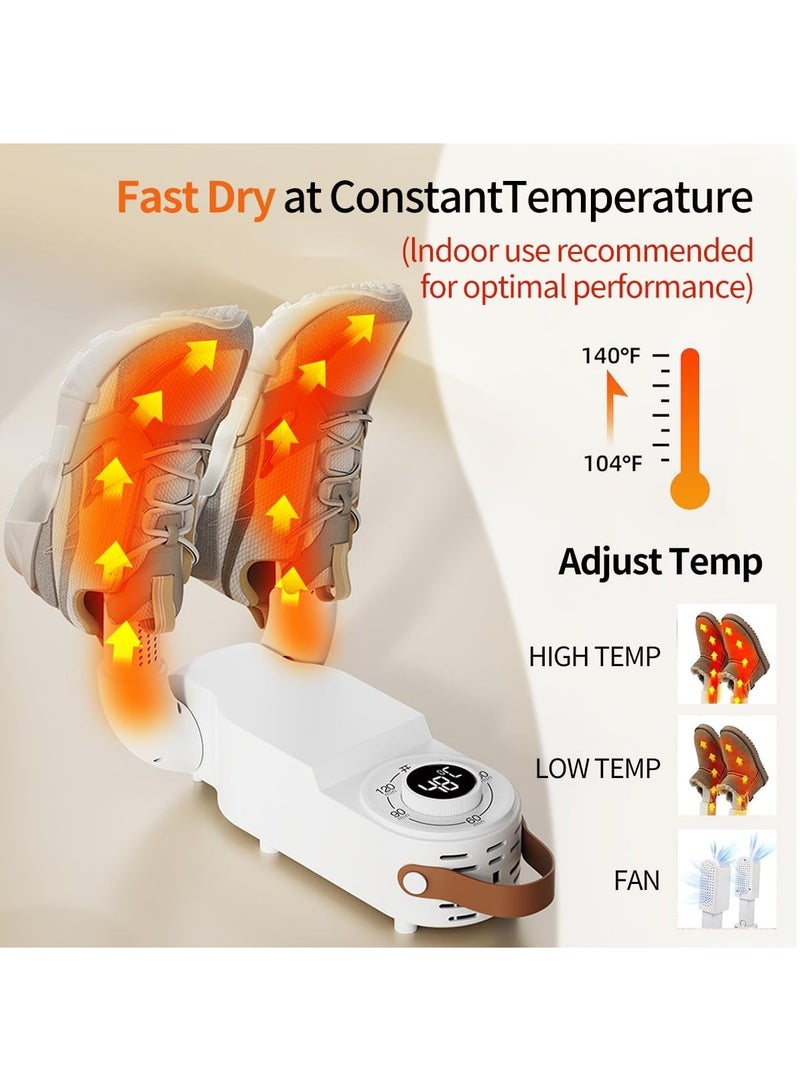 Hamzone Electric Shoe Dryer and Deodorizer, Foldable & Retractable Shoe Warmer with Hot Air Circulation, Adjustable Rack for Boots, Sneakers, Gloves – Fast Drying & Odor Control - Image 2