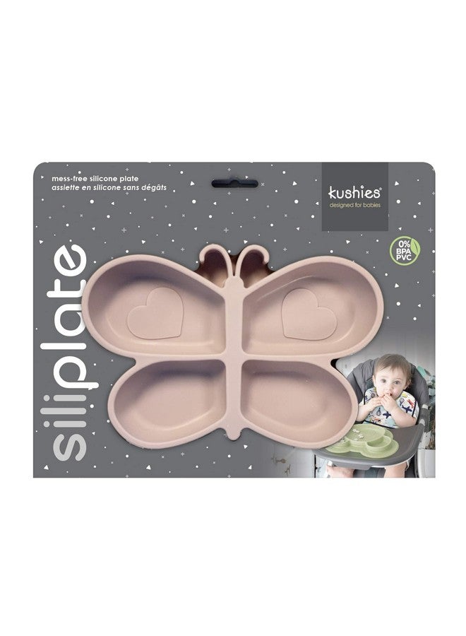 كوشيز طبق كوشيز سيليبلات المقسم المصنوع من السيليكون غير القابل للكسر والممتع مع خاصية الشفط للأطفال والرضع - آمن للاستخدام في غسالة الأطباق والميكروويف، وللأطفال - لون وردي - Image 3