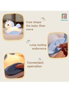 General Night Light for Kids Room Cute Unicorn Nightlight, Wireless Night Light with Touch Sensor USB Rechargeable, Soft Silicone Night Light Dimmable for Babby Nursery - Blue  - Image 3