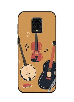 VR CREATIVE Protective Case Cover For Xiaomi Redmi Note 9S/9 Pro Banjo Acoustic Guitar Violin Notes And Harmonica Design Multicolour  - Image 1