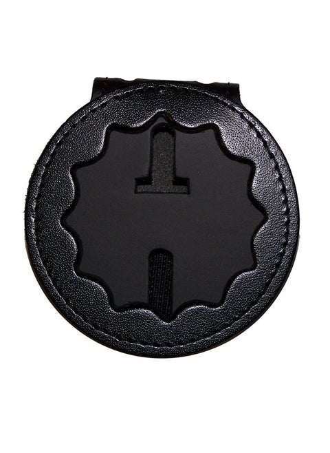 Nypd Lt Or Ny Dept Of Corrections Belt Clip Badge Holder With Pocket And Chain (Cutout Pf27, Height 2.2 Inches)