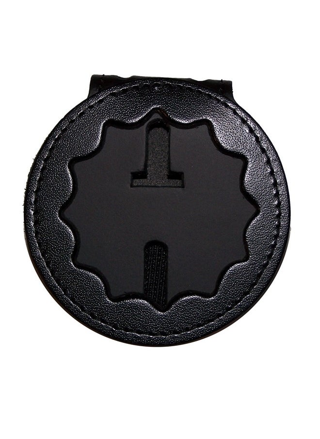 Nypd Lt Or Ny Dept Of Corrections Belt Clip Badge Holder With Pocket And Chain (Cutout Pf27, Height 2.2 Inches)