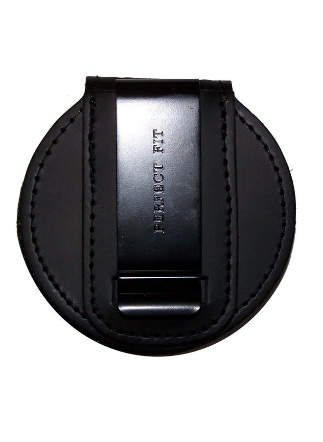 Nypd Lt Or Ny Dept Of Corrections Belt Clip Badge Holder With Pocket And Chain (Cutout Pf27, Height 2.2 Inches)