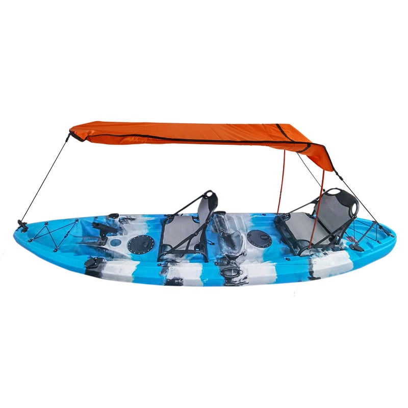 Kayak Sun Shade Canopy Waterproof Oxford Fabric Foldable Easy to Install Portable Kayak Sunshade Awning for Boat Canoe Black - Image 5