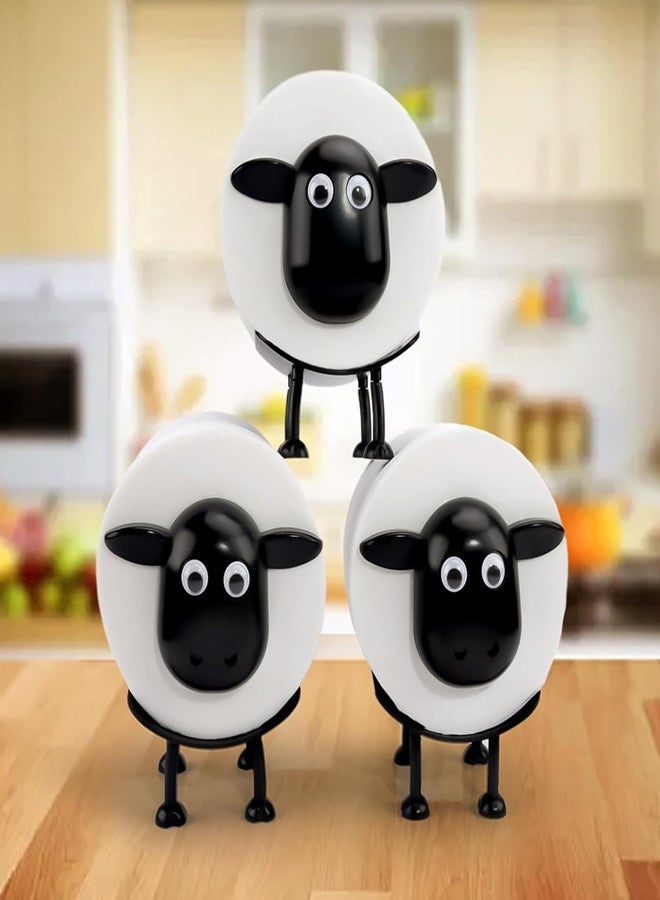 أوساويك غنم حامل دحرجة ورق، حامل تخزين ورق مناديل، حامل دحرجة غنم أسود مطبوع ثلاثي الأبعاد، سلة جبل حائط منديل للحمام، هدية من البيت الأبيض وديكر الحمام - Image 5