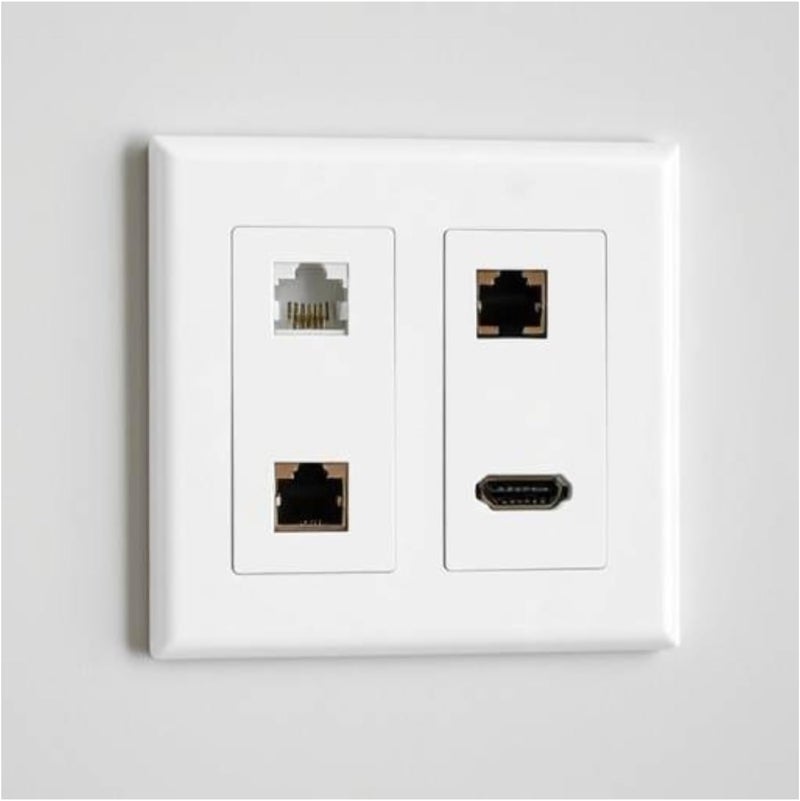 SATMAXIMUM 10 Pack 2-Gang Wall Plate Cover, Dual Gang Rectangular Frame for Switches, Outlets or Low Voltage Inserts, White - Image 3