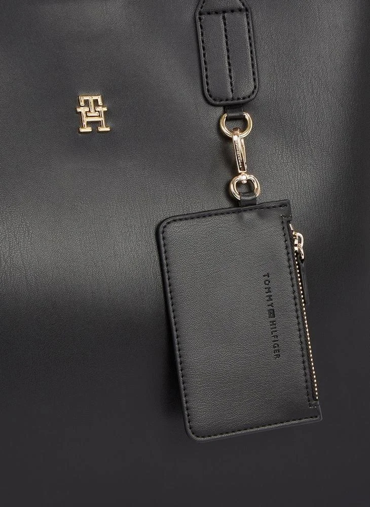 تومي هيلفيغر Logo Detail Zip Over Tote