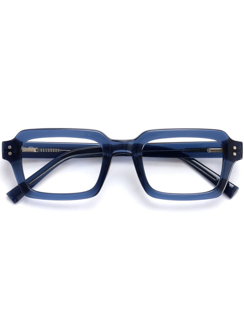 OPULIZE EDG Blue Light Blocking Reading Glasses for Women Men,Anti-reflective Anti-Glare Computer & Gaming Glasses,Vintage Rectangular Frame,UV & Eyestrain Protection,Blue +0.00 (Pack of 1) - Image 1