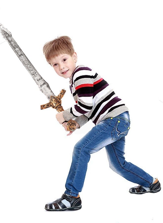 GROIC 4 قطع برونزية محاكاة للأطفال القوس والسهم القتالية نموذج مجموعة لعبة فارس القرون الوسطى البدلة للأطفال تاثيري لعب الأدوار واللباس التظاهر اللعب - Image 4