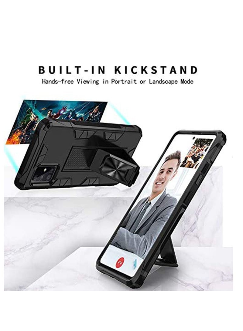 Y&D Galaxy A715G Version Hard Case - Rugged Cover Shockproof Magnetic Kickstand Hybrid TPU PC - Image 4