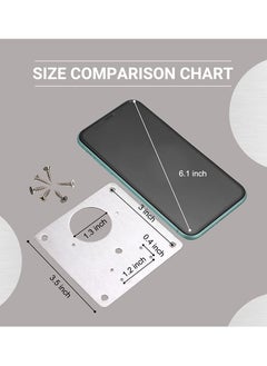Generic 2 Packs Cabinet Hinge Repair Plate Kit, Hinge Repair for Cabinet Door, Hinge Repair Brackets, Fix The Hinged Stainless Steel Door Panels  - Image 4