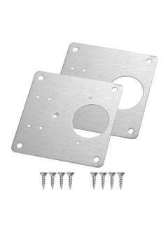 Generic 2 Packs Cabinet Hinge Repair Plate Kit, Hinge Repair for Cabinet Door, Hinge Repair Brackets, Fix The Hinged Stainless Steel Door Panels  - Image 1