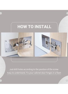 Generic 2 Packs Cabinet Hinge Repair Plate Kit, Hinge Repair for Cabinet Door, Hinge Repair Brackets, Fix The Hinged Stainless Steel Door Panels  - Image 5