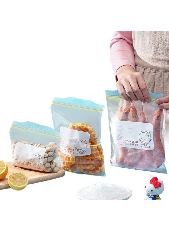 Yekee Hellokitty Double-Chain Dense Bags, Thickened Food Storage Bags, Large/Medium/Small Combo Pack, 86 Pieces, Jd-7193 - Image 1