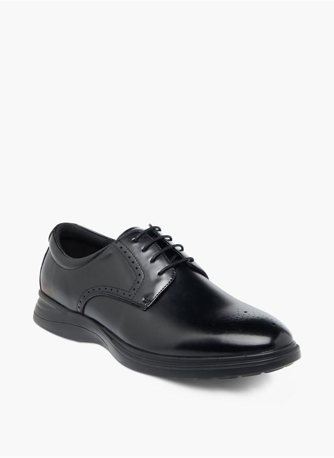Le Confort Mens Solid Derby Shoes With Lace-Up Closure  - Image 1