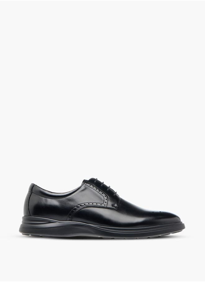 Le Confort Mens Solid Derby Shoes With Lace-Up Closure  - Image 3