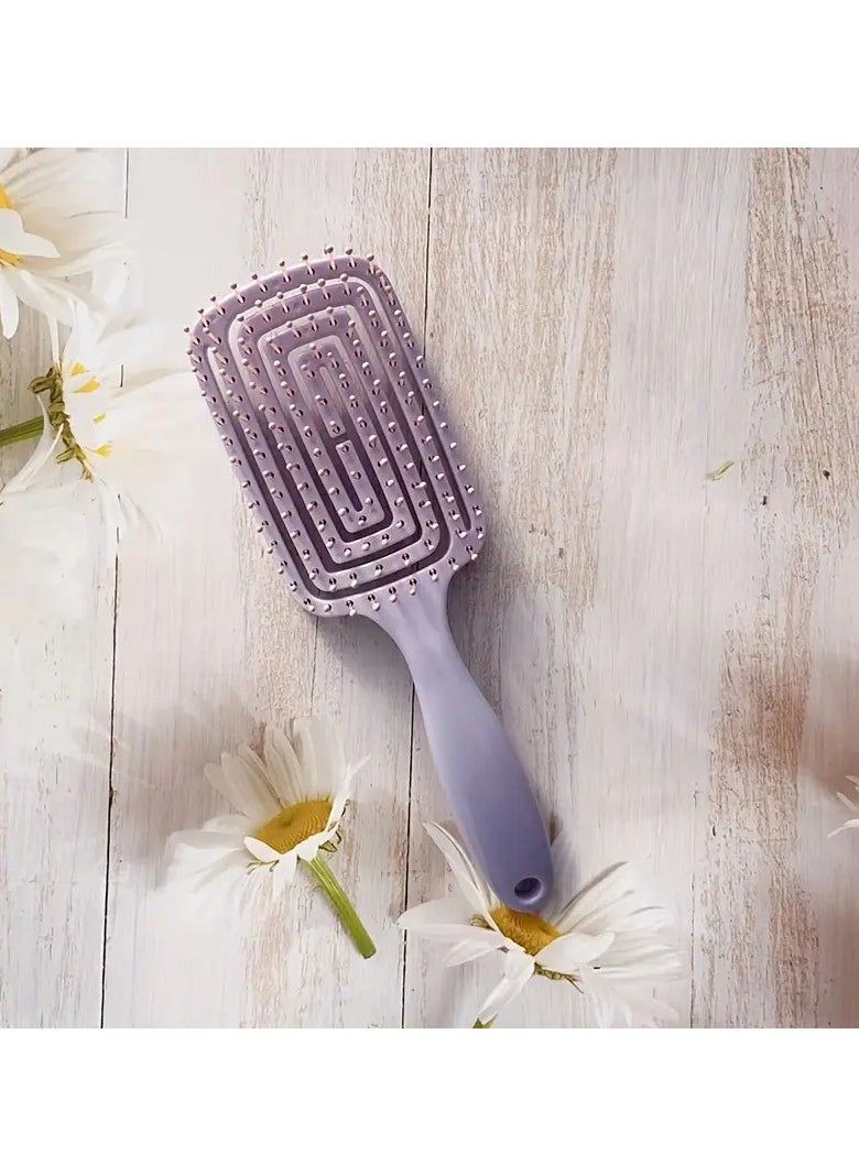 Goolsky 1pcs Hollow Out Hair Comb Anti Static Detangling Hair Comb Fluffy Hair Styling Comb For All Hair Types  - Image 4