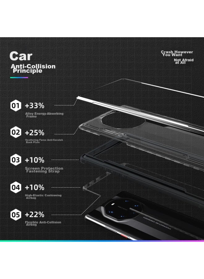 Defense Case For Huawei Mate40Rs Porsche Phone, Shockproof, Antibacterial, Full Protection, Transparent Cover, Soft And Hard Outer Shell For Men And Women, Business Luxury Phone Case, Starry Sky - Image 2