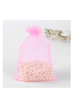 MARKQ Organza Bags with Drawstrings, 9X12 cm Jewelry Pouches Baby Shower Eid Wedding Party Favor Bags (Light Pink, 100 Pieces)  - Image 4