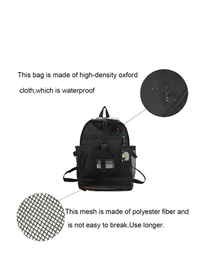Generic Versatile Sports Backpack for Kids & Adults - Large Compartment for Basketball, Soccer, Volleyball & More - Unisex Design in Black - Image 2