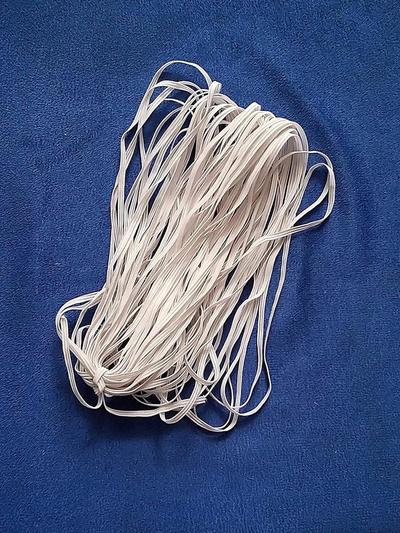 Aakriti Aakriti 4MM White Elastic Cord Earloop for face mask - Elastic Loop Ear Rope Stretch Flat String Craft Project Bracelet String Trim for Crafting,Hanging, Mask Making 100 Meter - Image 4