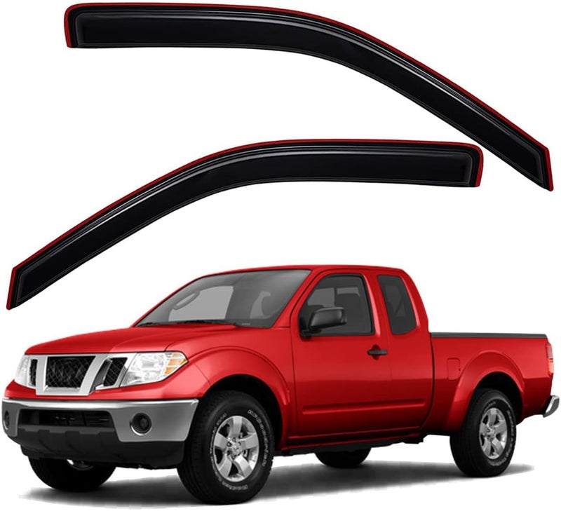 Lightronic WV192436 In-Channel Side Window Visor Deflector Rain Guard for 2005-2020 Nissan Frontier King Cab - Image 1