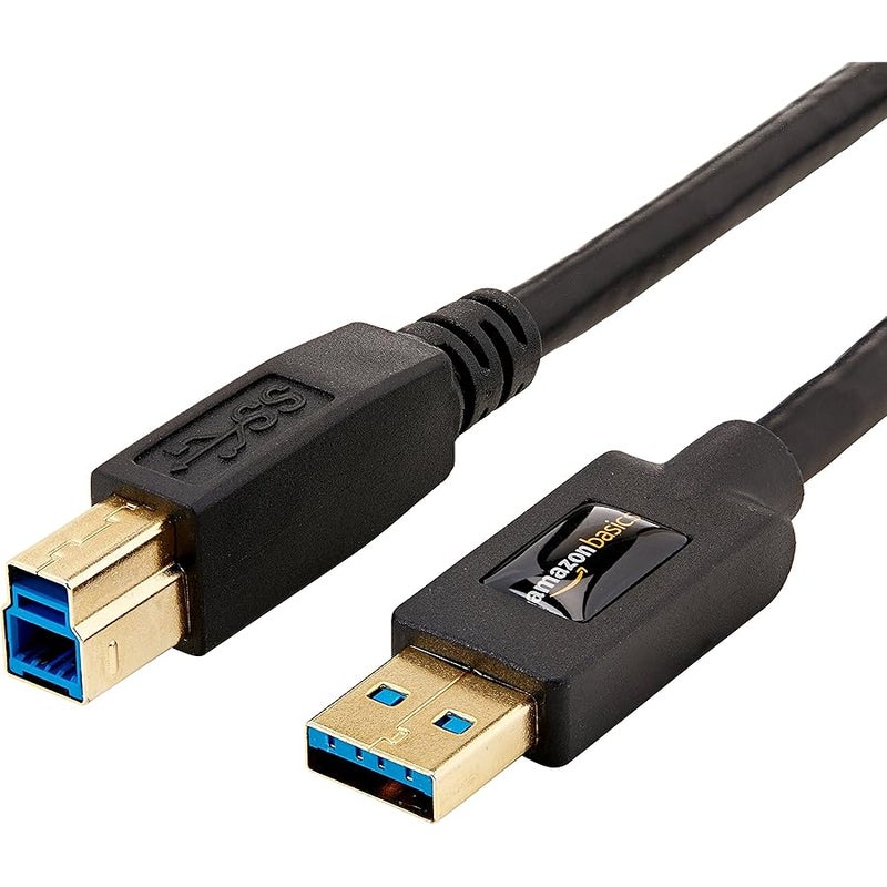 AmazonBasics USB 3.0 Cable - A-Male to B-Male Adapter Cord - 3 Feet (0.9 Meters) - Image 1