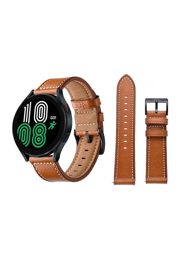 Perfii Replacement Band For Samsung Galaxy Watch 4 Brown - Image 1