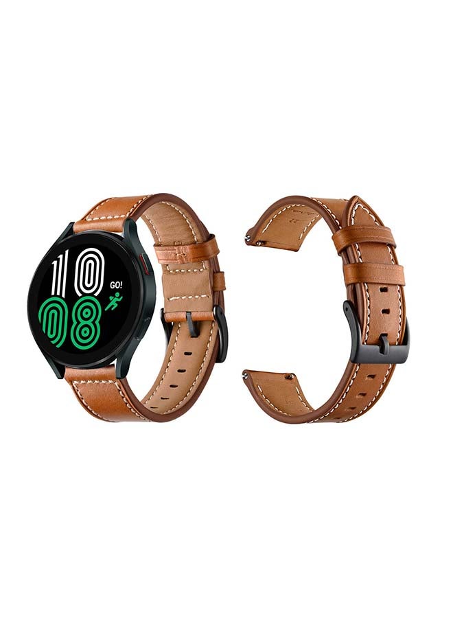Perfii Replacement Band For Samsung Galaxy Watch 4 Brown - Image 2