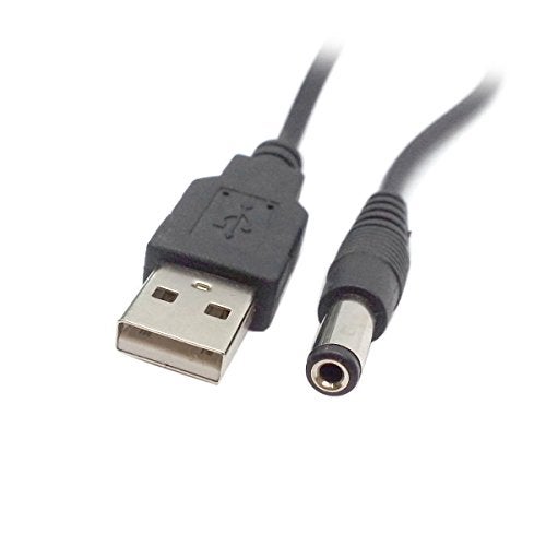 JSER USB 2.0 A Type Male to 5.5 x 2.5mm DC 5V Power Plug Barrel Connector Charge Cable 3ft - Image 1