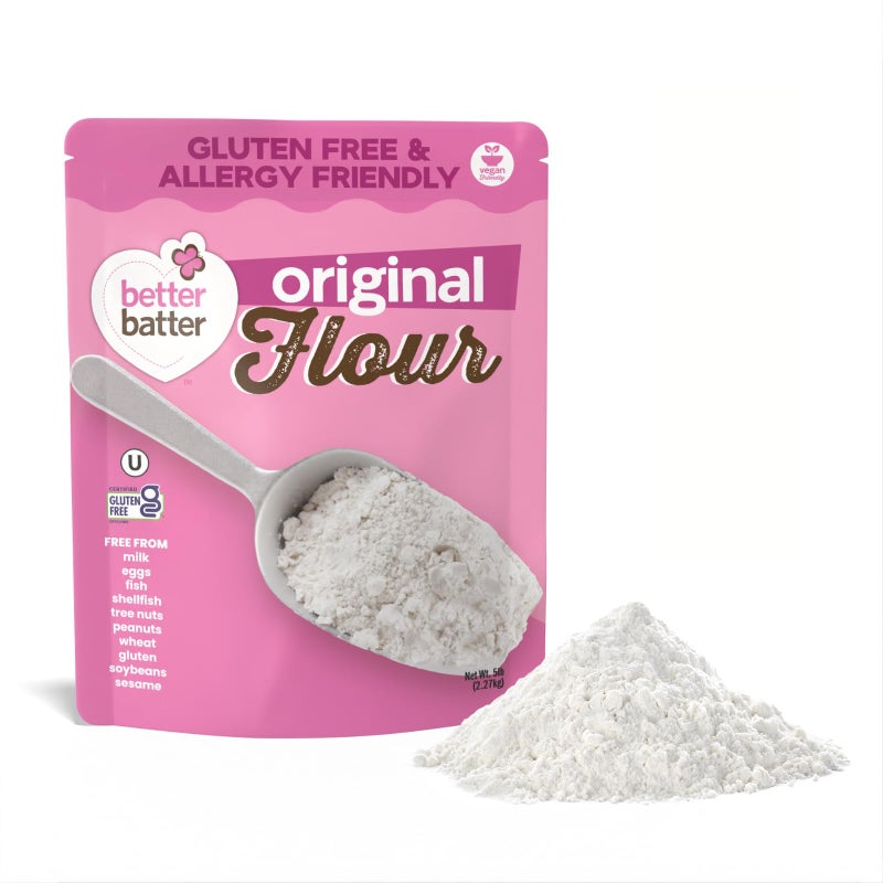 Better Batter Original Blend Multipurpose Gluten Free Flour 5lb  Certified GFCO Vegan Kosher NonGMO  Top 9 Allergen Free Award Winning CupforCup Baking Alternative to Regular Wheat Flour - Image 3