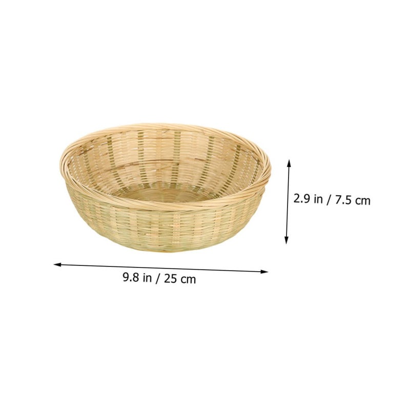 Handmade Storage Basket Woven Vegetable Washing Sieve For Home Multi Purpose Use - Image 3