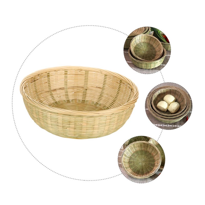 Handmade Storage Basket Woven Vegetable Washing Sieve For Home Multi Purpose Use - Image 4