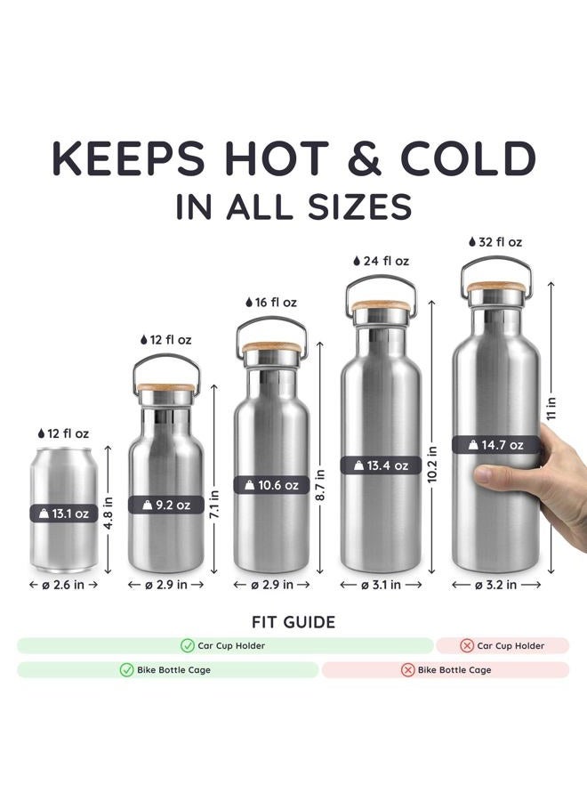 Bambaw Stainless Steel Water Bottle 1000 ml | Thermos Flask | Insulated Flask | Eco Flask | Reusable Water Bottle | Stainless Steel Bottle without Plastic - Image 5