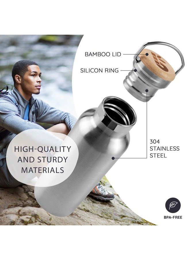 Bambaw Stainless Steel Water Bottle 1000 ml | Thermos Flask | Insulated Flask | Eco Flask | Reusable Water Bottle | Stainless Steel Bottle without Plastic - Image 2
