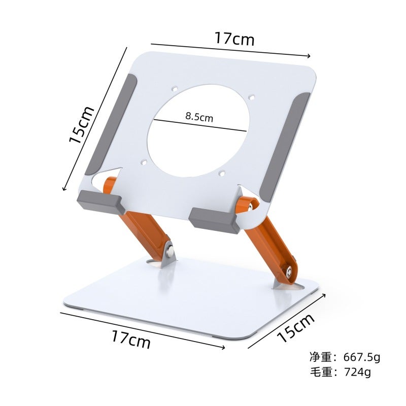 Desktop Rotating Bracket 360-Degree Rotating Hollow Heat Dissipation Stand - Robust Metal Secure Mount for Home Office Desk Gaming Tablet Setup - Image 4