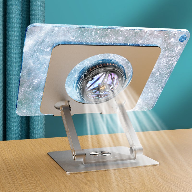 Desktop Rotating Bracket 360-Degree Rotating Hollow Heat Dissipation Stand - Robust Metal Secure Mount for Home Office Desk Gaming Tablet Setup - Image 2