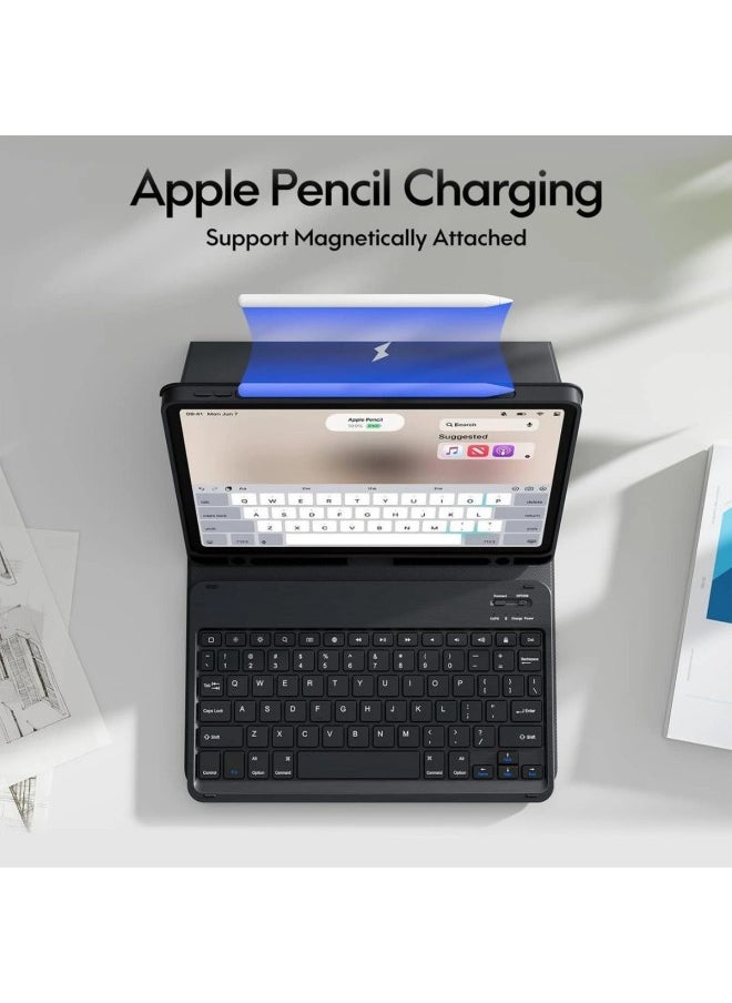 Generic For Apple IPad10 Generation Keyboard Protective Case Pro13 With Pen Slot Bluetooth Keyboard Air11 Anti-drop Protective Case-Color:Matcha Green (single Leather Case)-Applicable Models:iPad 10th （2022）  - Image 3